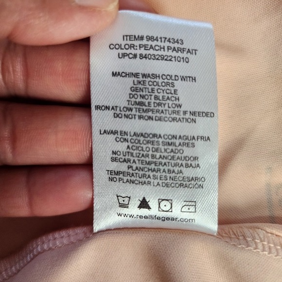 Reel Life Women’s Long Sleeve Performance Shirt M Peach UV Protection GraphicTee - Picture 4 of 10